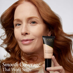 LAURA GELLER NEW YORK swatch on arm showing buildable medium coverage