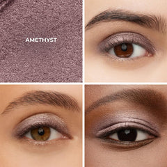 Laura Mercier arm swatch of Amethyst showing buildable shimmer benefit