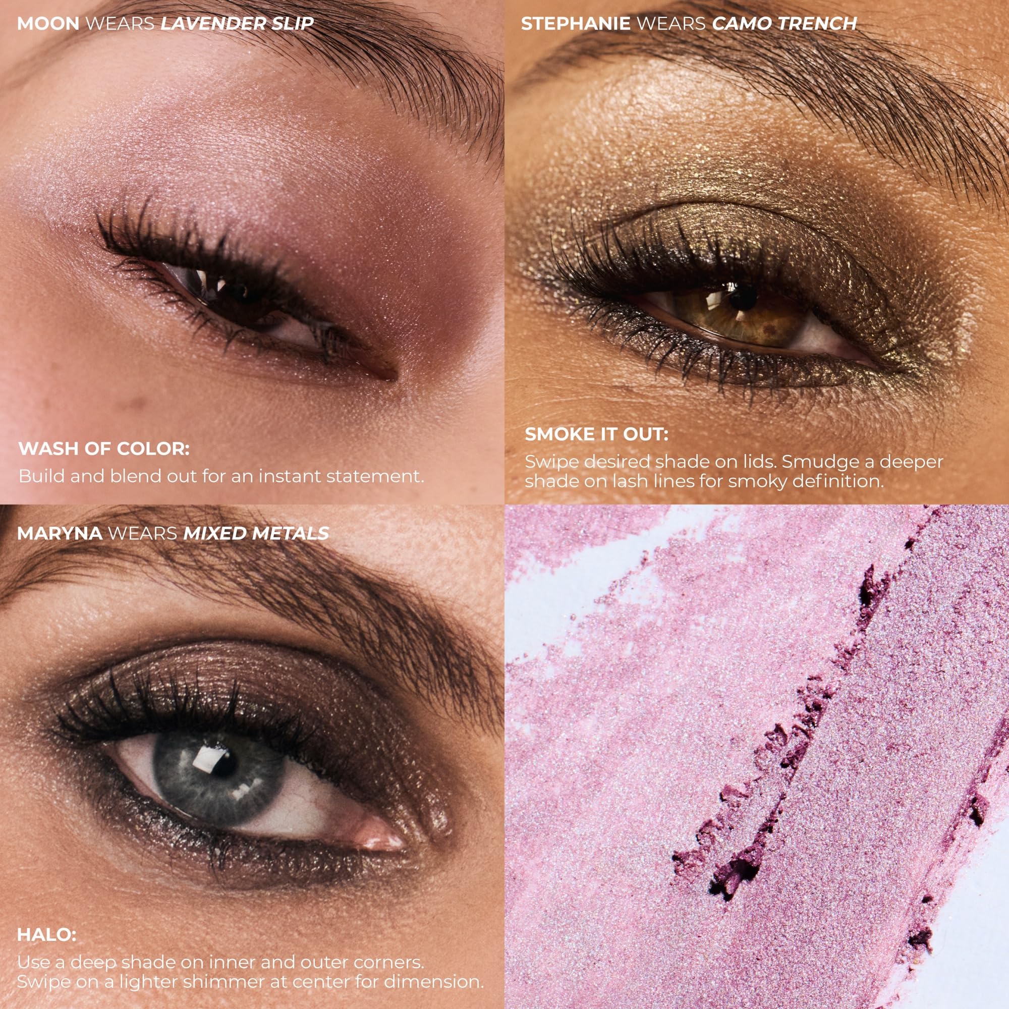 Laura Mercier blended eye look using Caramel for seamless matte definition