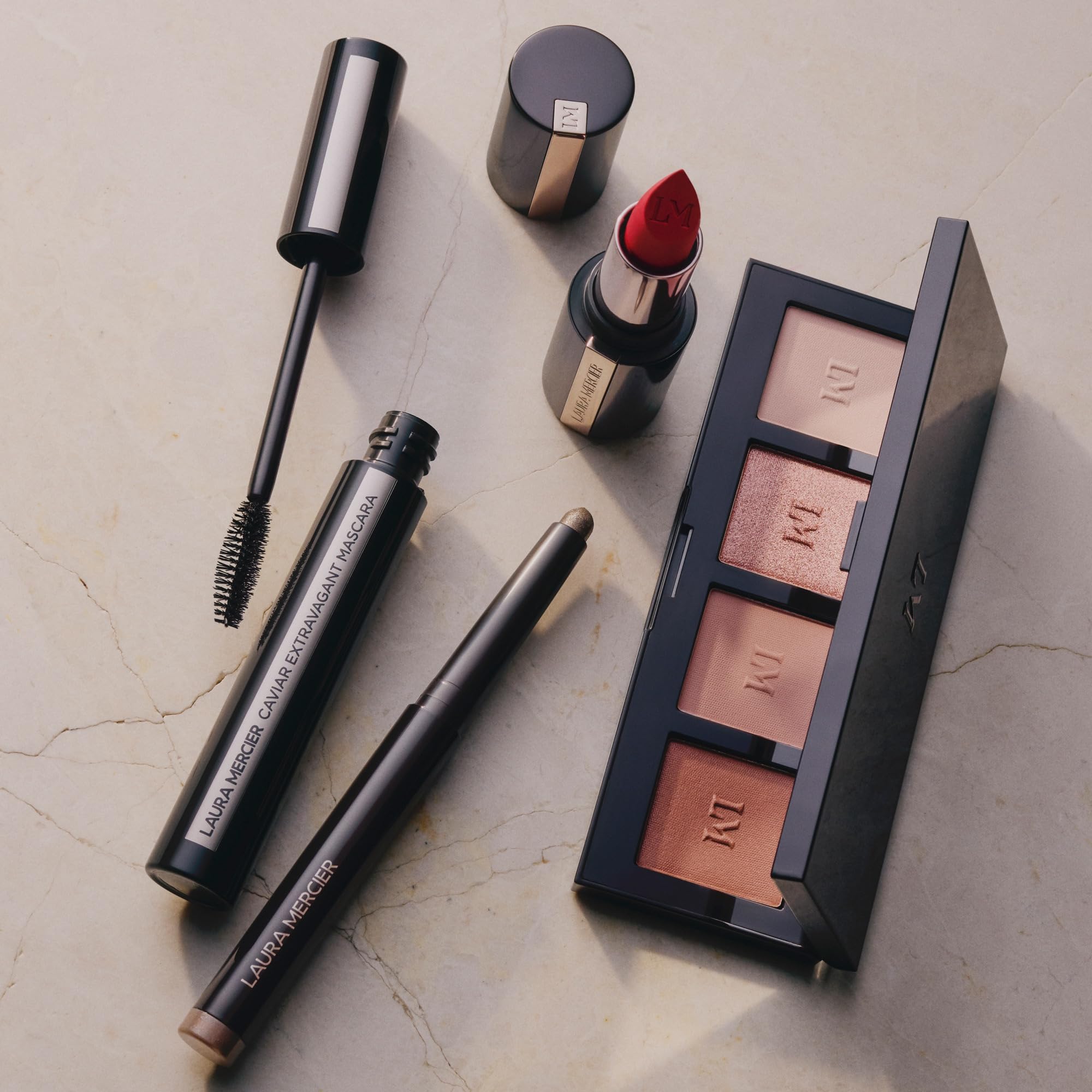 Laura Mercier Caviar Stick packaging label showing shade name and ingredient details
