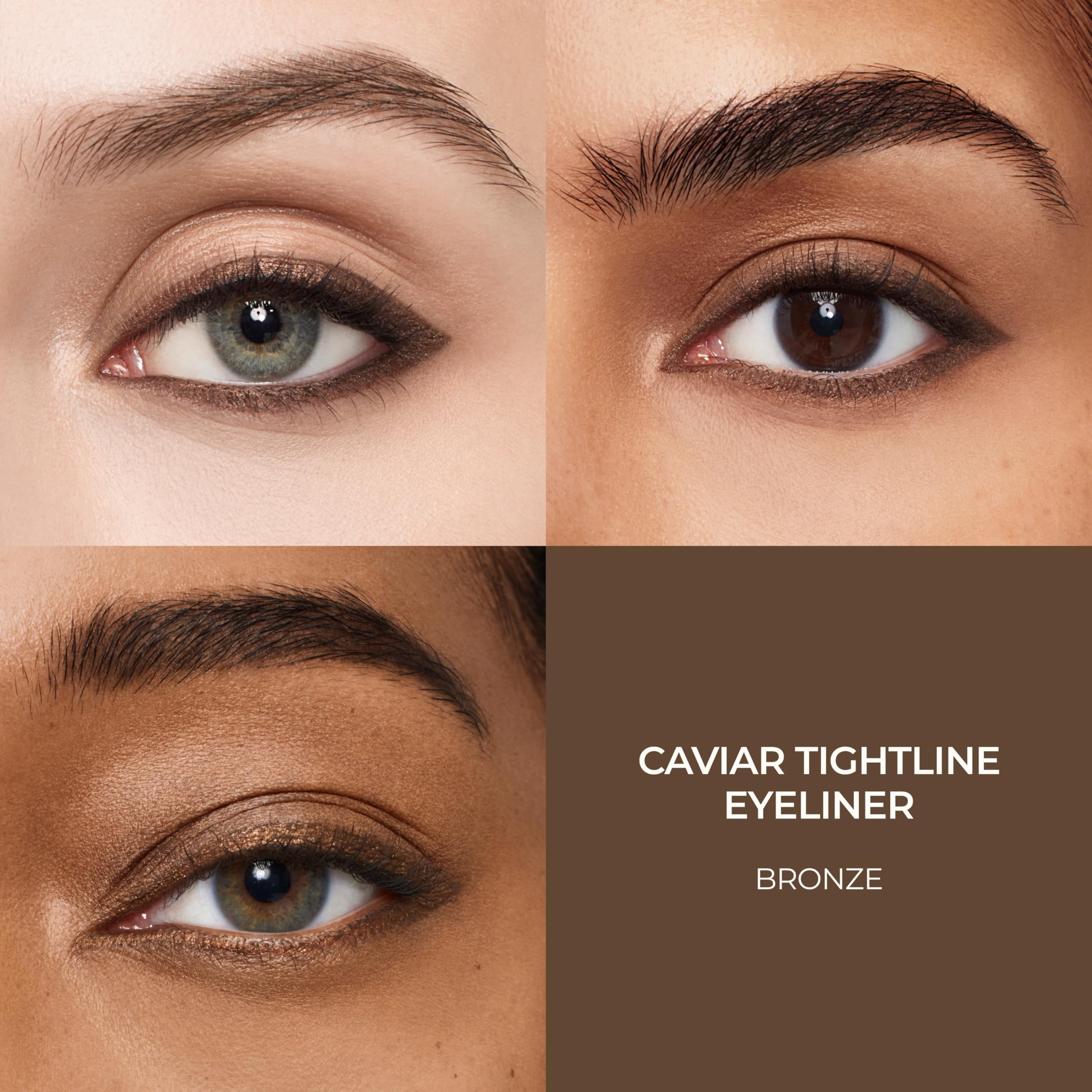 Laura Mercier bronze swatch on skin showing texture and pigment payoff benefit