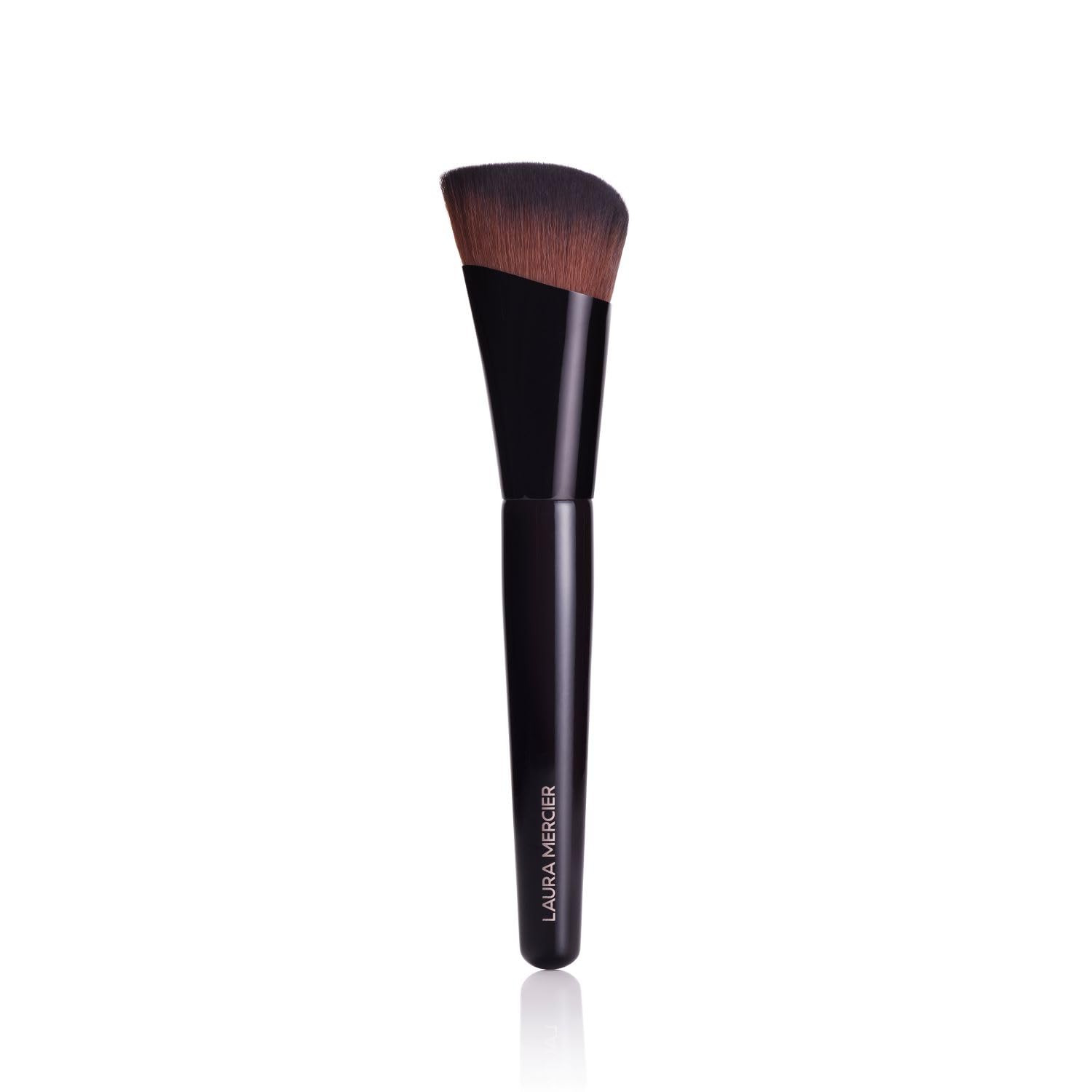 Laura Mercier front view of foundation brush showing compact head for precise blending