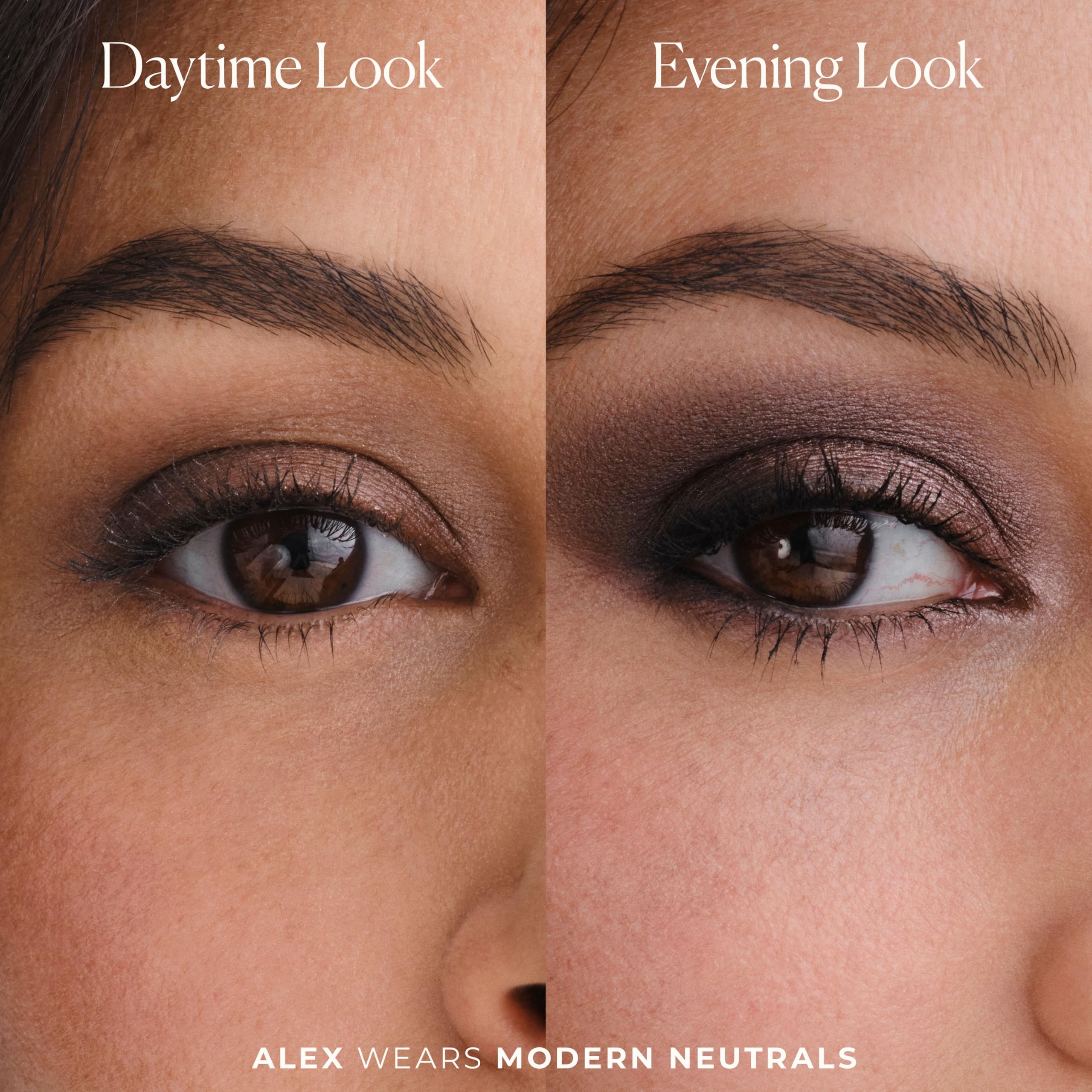 Laura Mercier before-and-after lid shot showing crease-resistant, even coverage