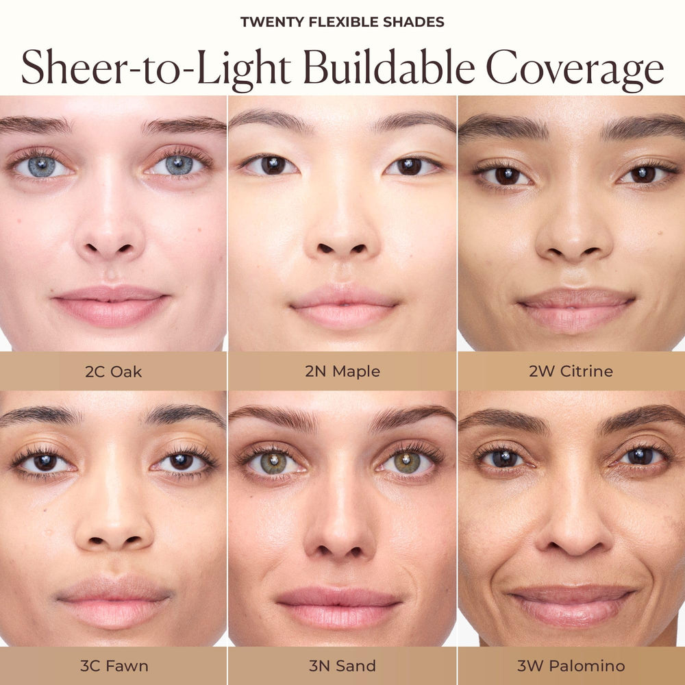 Laura Mercier open cap revealing creamy contents and formula thickness for easy blending