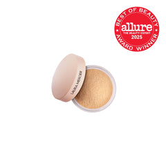 Laura Mercier open lid with sifter showing powder texture and easy dispensing