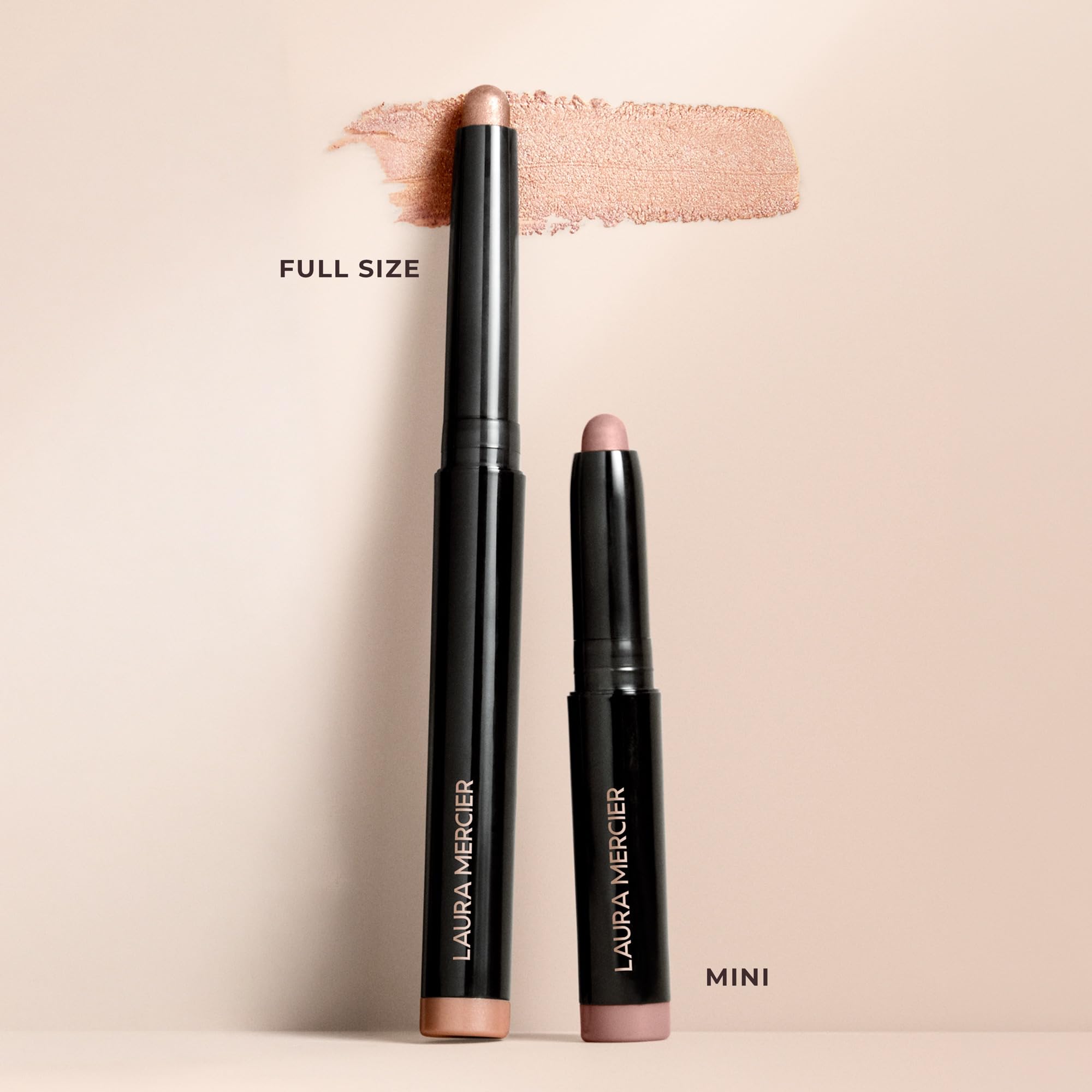 Laura Mercier packaging label detail showing shade name and ingredient clarity