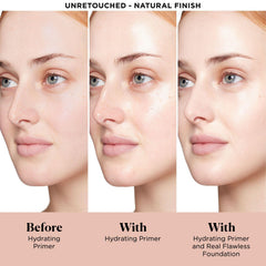 Laura Mercier pump dispensing primer demonstrating precise application