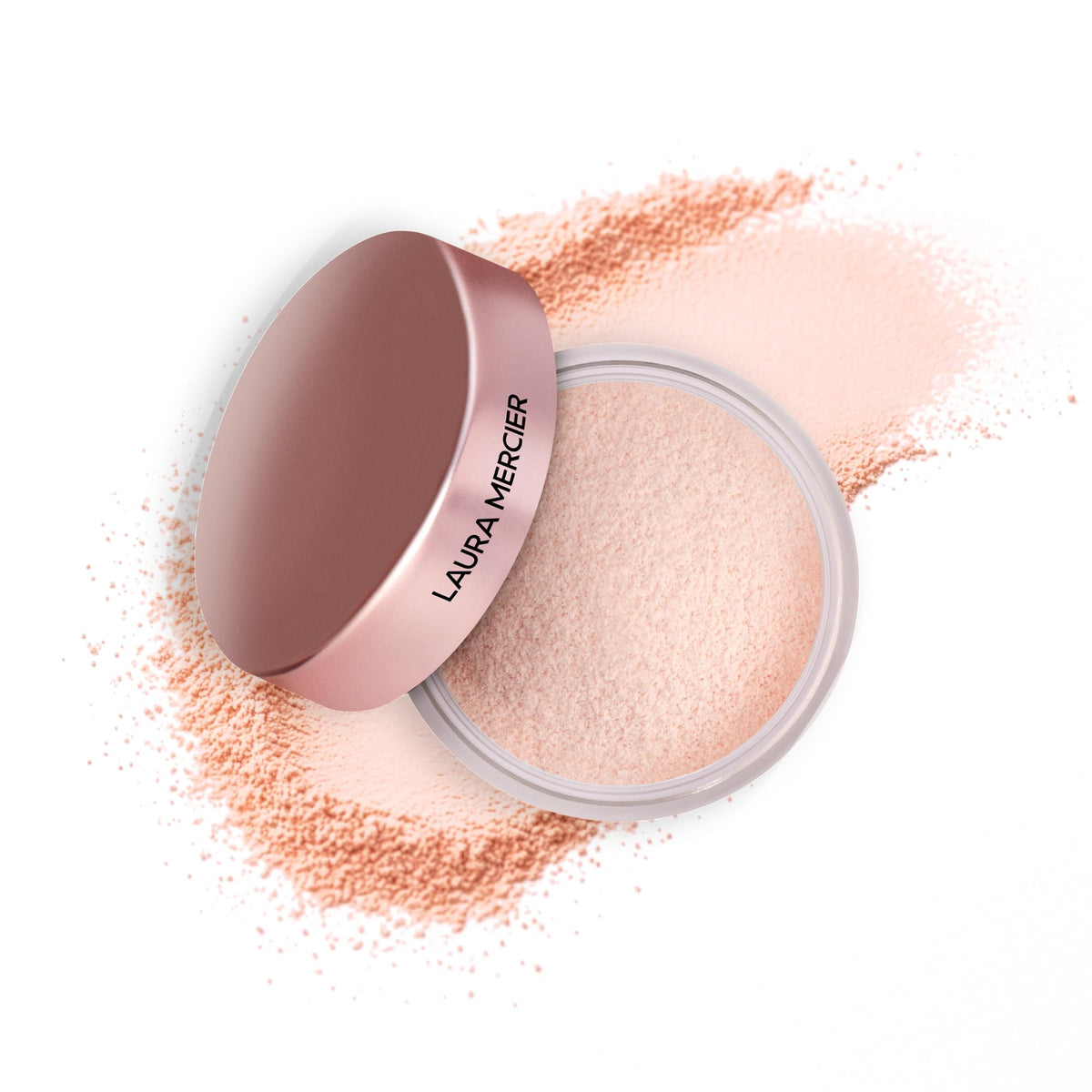 Laura Mercier tin front closed shows compact packaging and travel-ready convenience