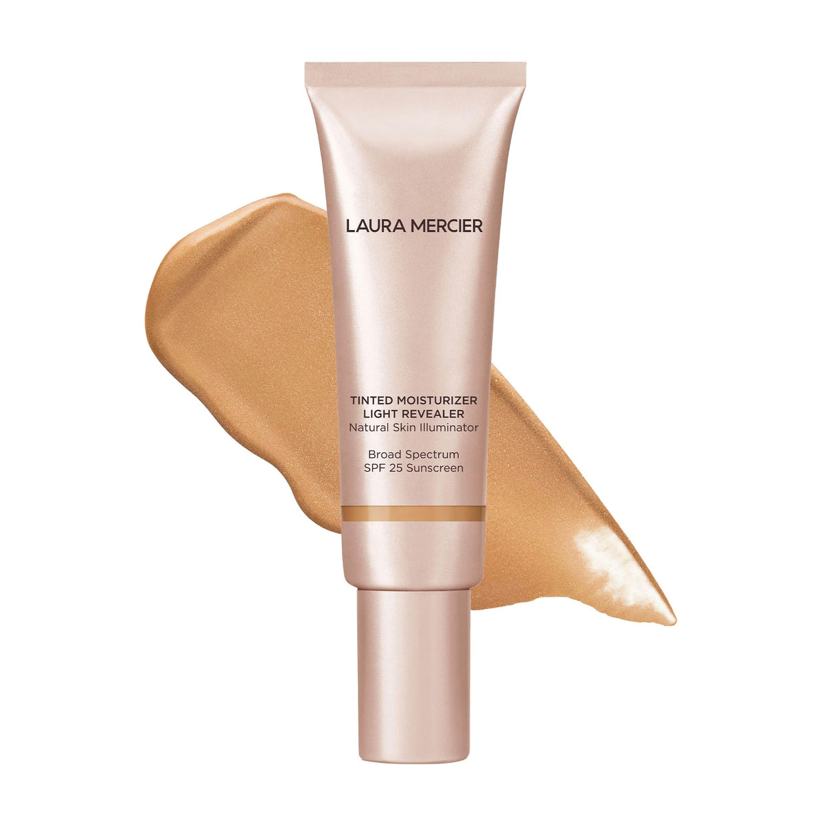 Laura Mercier front packaging showing product and shade, reveals effortless glow
