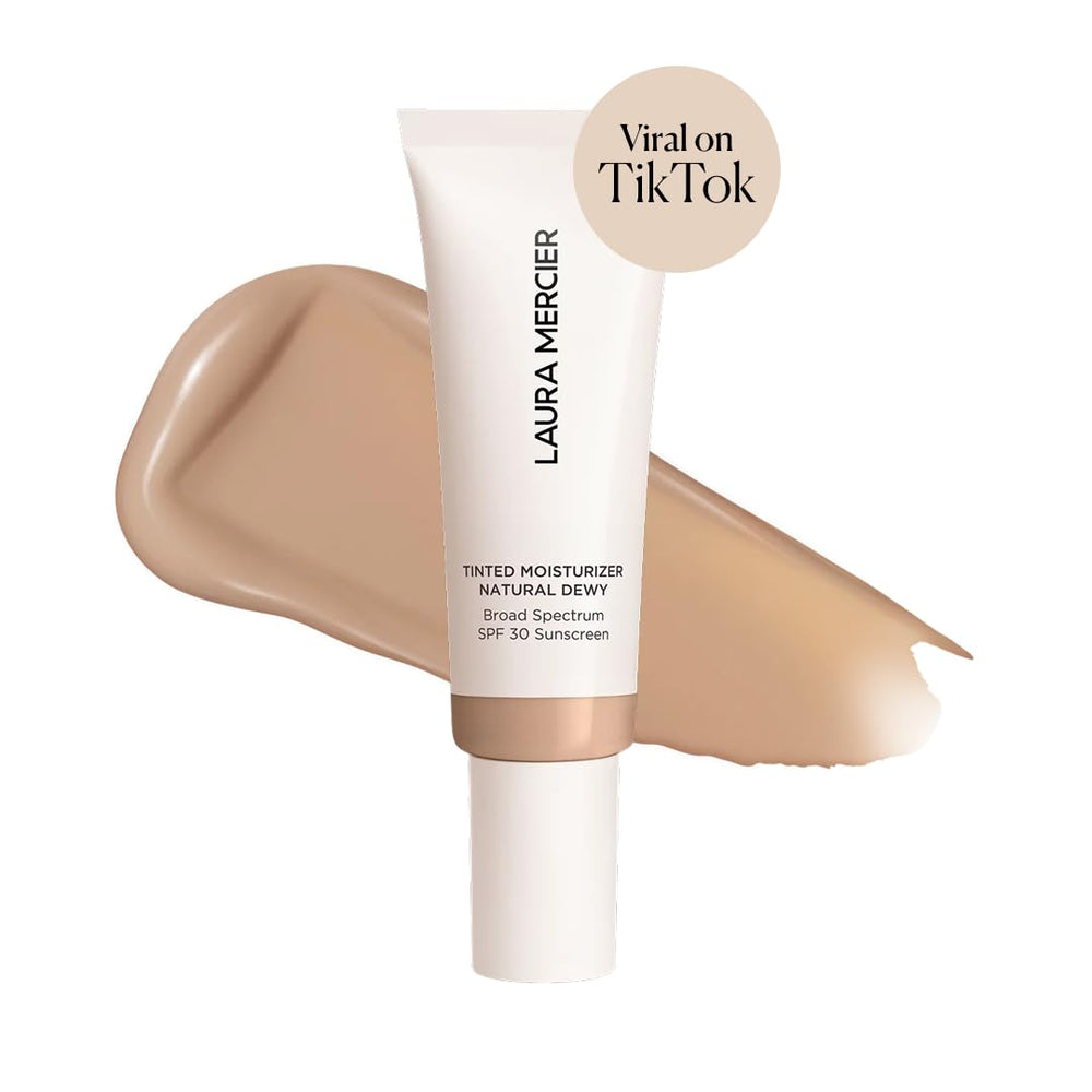 Laura Mercier close-up of pump applicator highlighting precise dispensing and hygienic use benefit