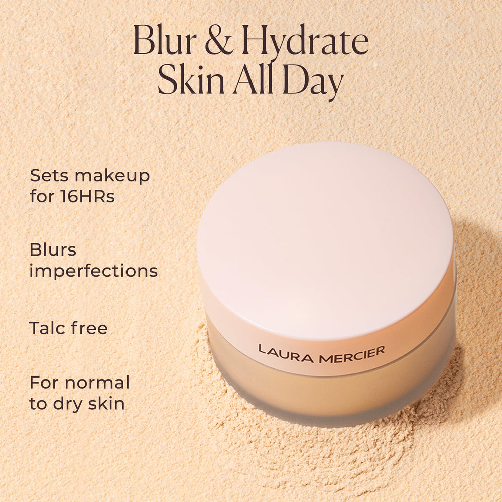 Laura Mercier under-eye setting demo showing crease-free, hydrated finish