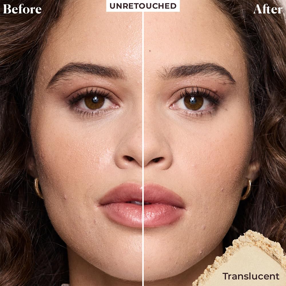 Laura Mercier velour puff pressing powder for seamless application benefit