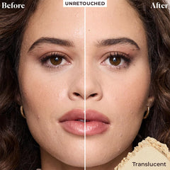 Laura Mercier velour puff pressing powder for seamless application benefit
