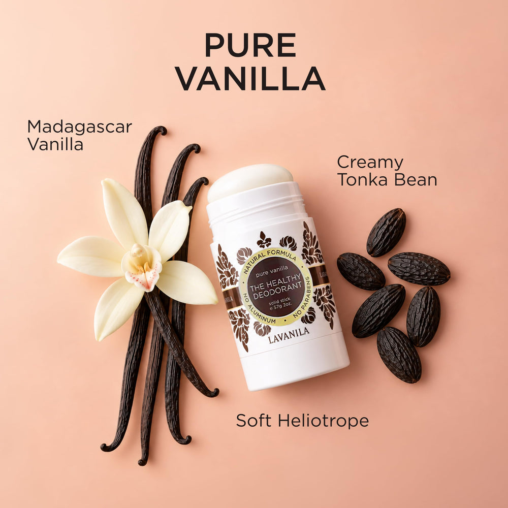 LAVANILA stick beside a coin to show 2 oz size and travel-friendly benefit