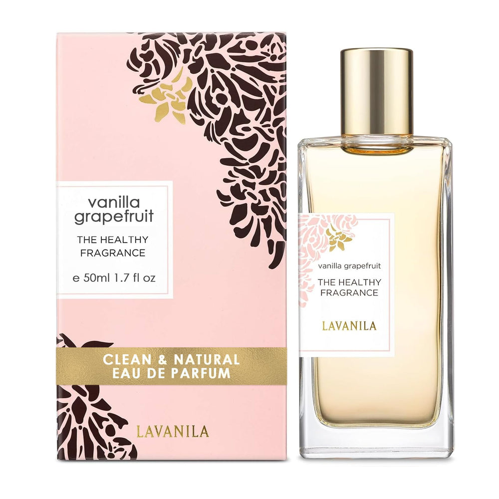 Travel pouch styling showing Lavanila perfume portability for on-the-go freshness benefit
