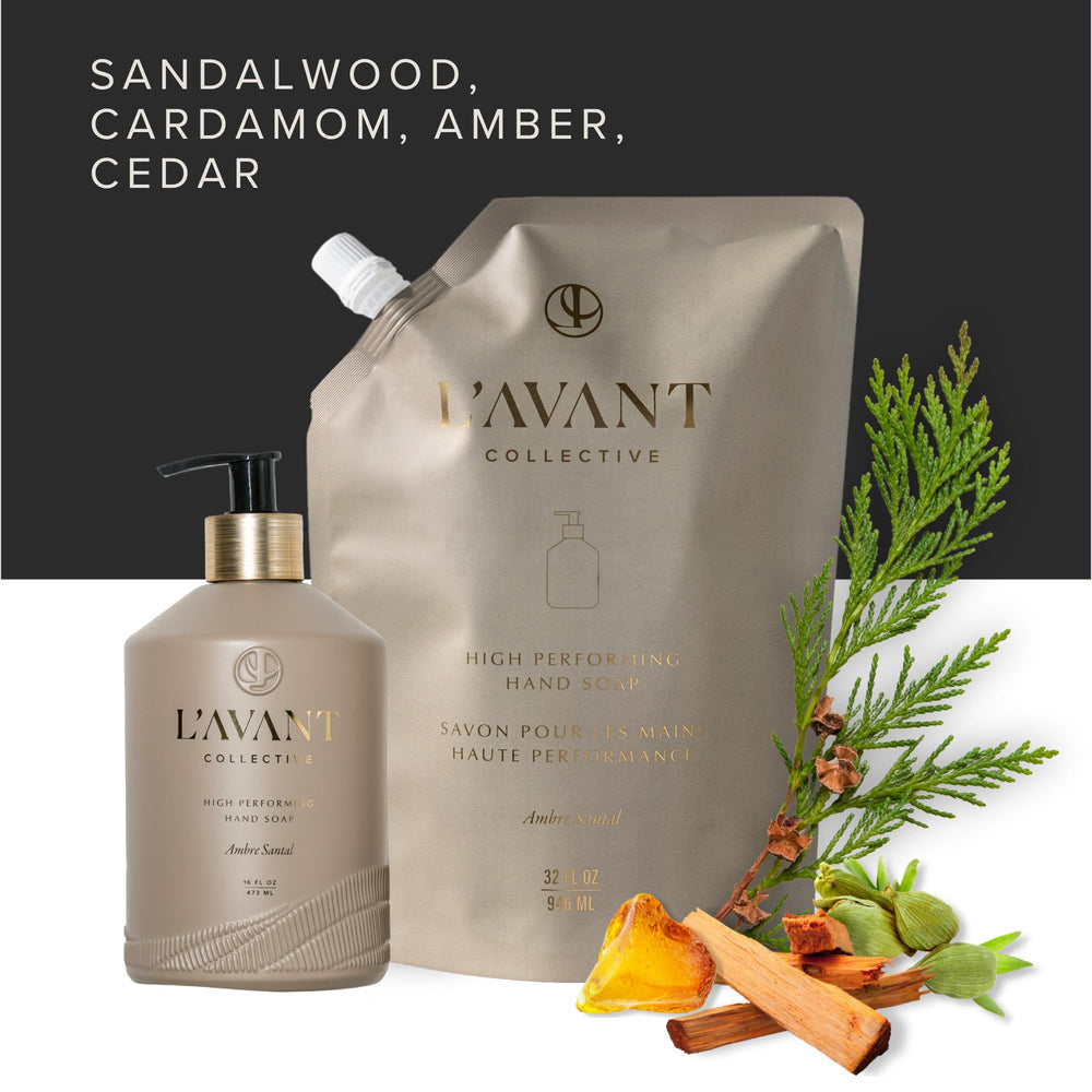 Creamy lather from L'AVANT Collective Ambre Santal showing moisturizing performance
