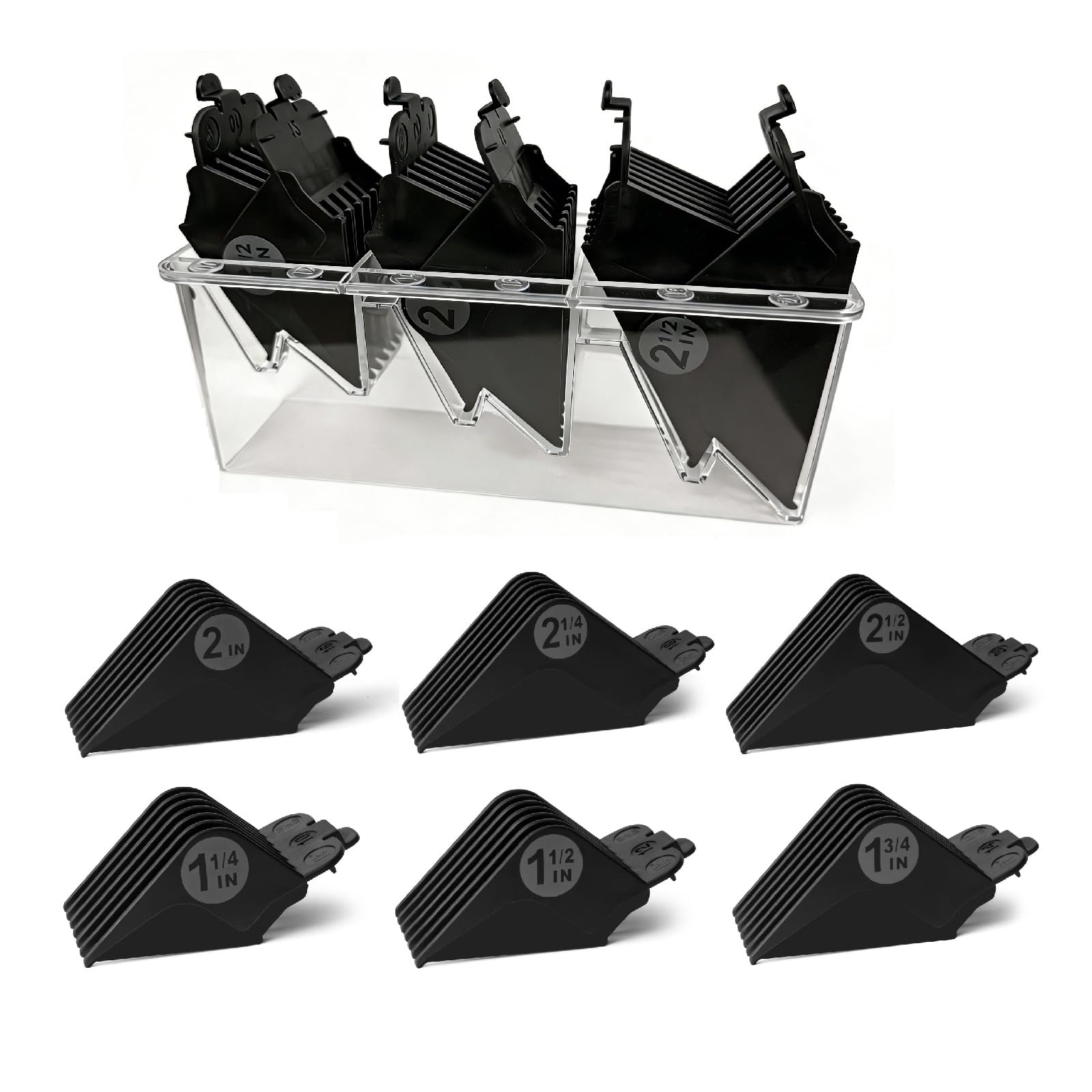 LAVEST front packaging showing six guards and organizer for neat storage