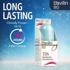 Lavilin roll-on application close-up demonstrating gentle roll-on for sensitive skin