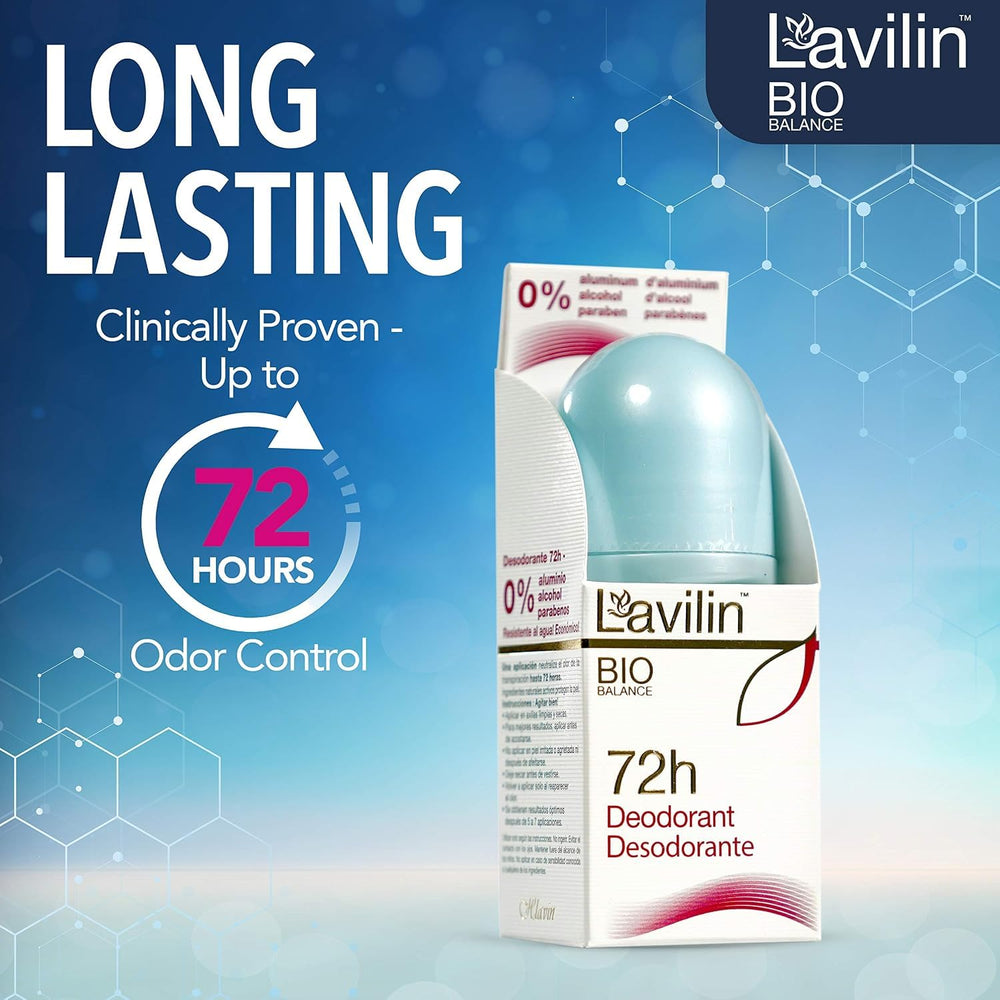 Lavilin roll-on close texture highlighting smooth application benefit