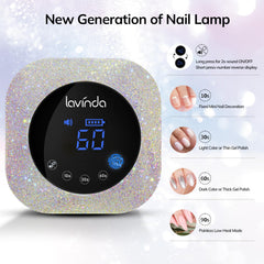 Lavinda detachable mirror base close-up reflecting light for faster even curing
