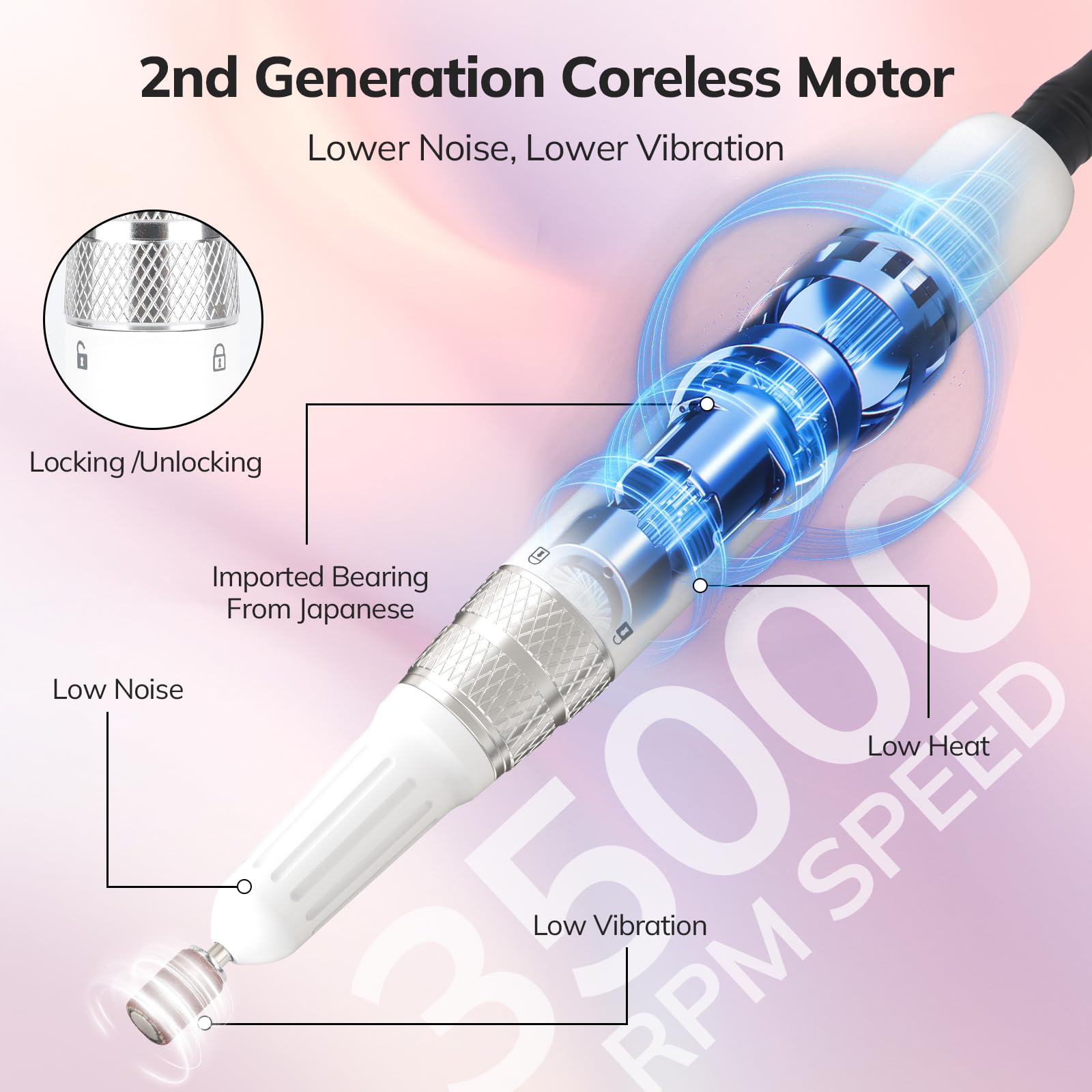 Lavinda handpiece close-up highlighting ergonomic grip and precise control
