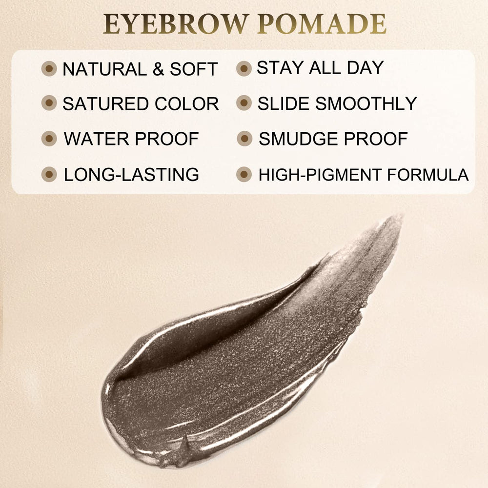 LAVONE dual-ended brush with angled brush and spoolie for shaping and blending