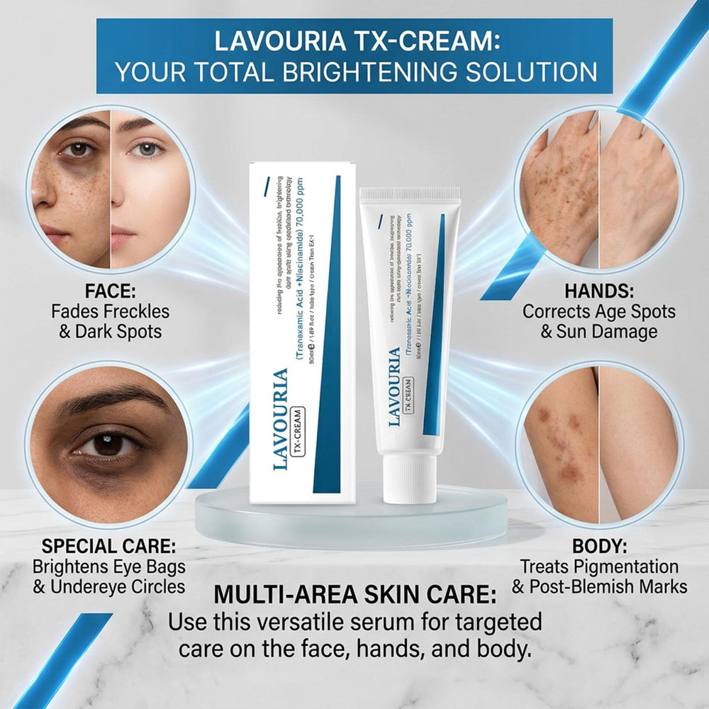Lavouria in bathroom routine highlighting daily layering benefit