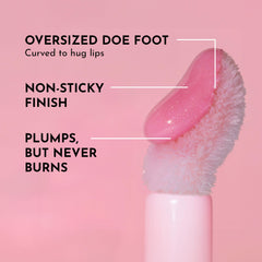 LAWLESS Daisy Girl swatch texture close-up highlighting hydrating, shiny finish benefit