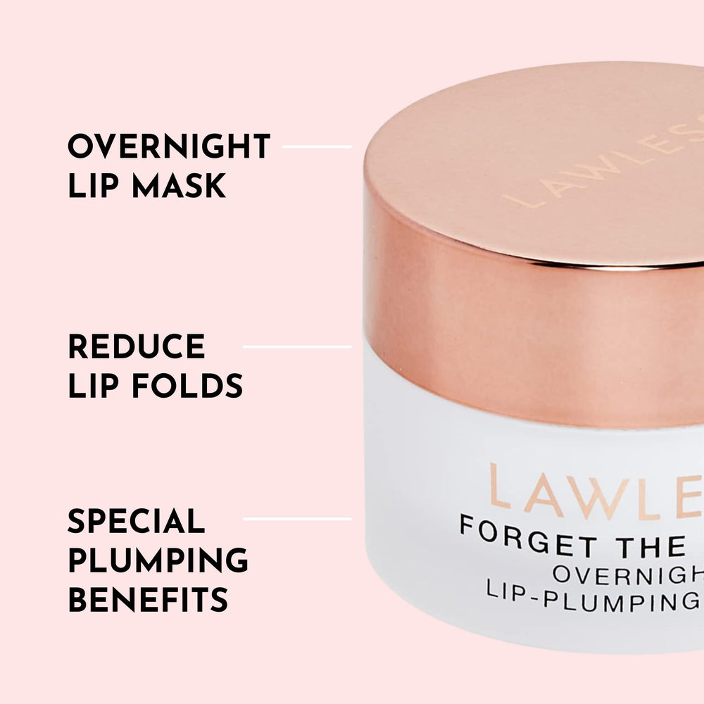 LAWLESS ingredients display highlighting hyaluronic acids and shea butter benefits