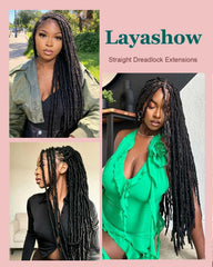 Layashow full installation back view on model showing length and natural look
