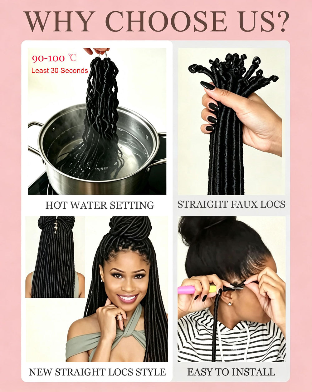Layashow pre-looped root detail demonstrating easy crochet installation benefit