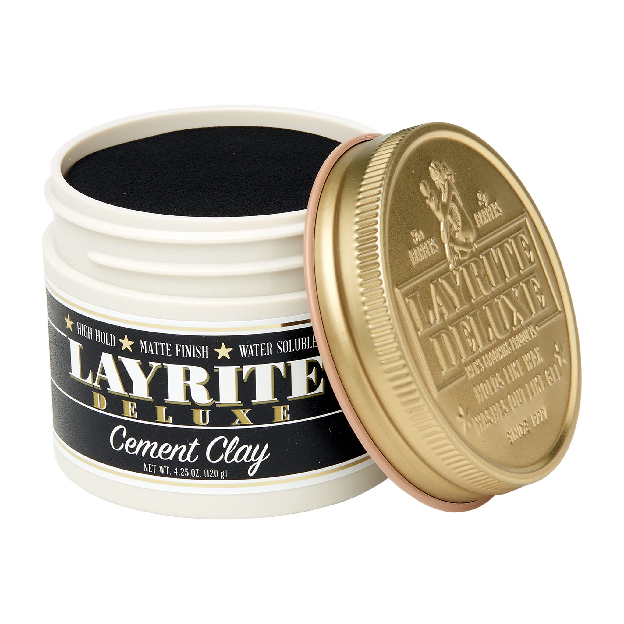 Layrite Cement clay texture close-up highlighting grip and matte finish for styling control