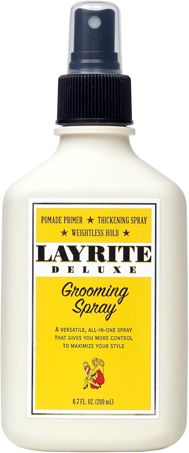 Layrite front bottle showing label and compact 6.7 oz size for easy storage