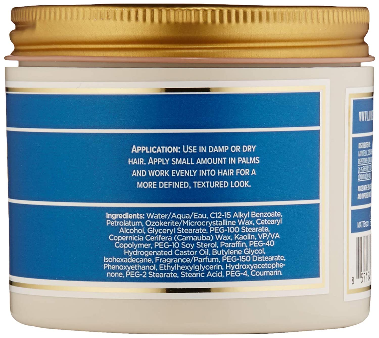 Man styling hair with Layrite Natural Matte for natural, matte hold and texture