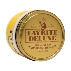 Layrite styled hair lifestyle shot demonstrating medium hold and natural finish
