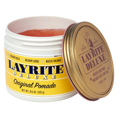 Layrite texture close-up in hand showing creamy gel consistency and easy spread