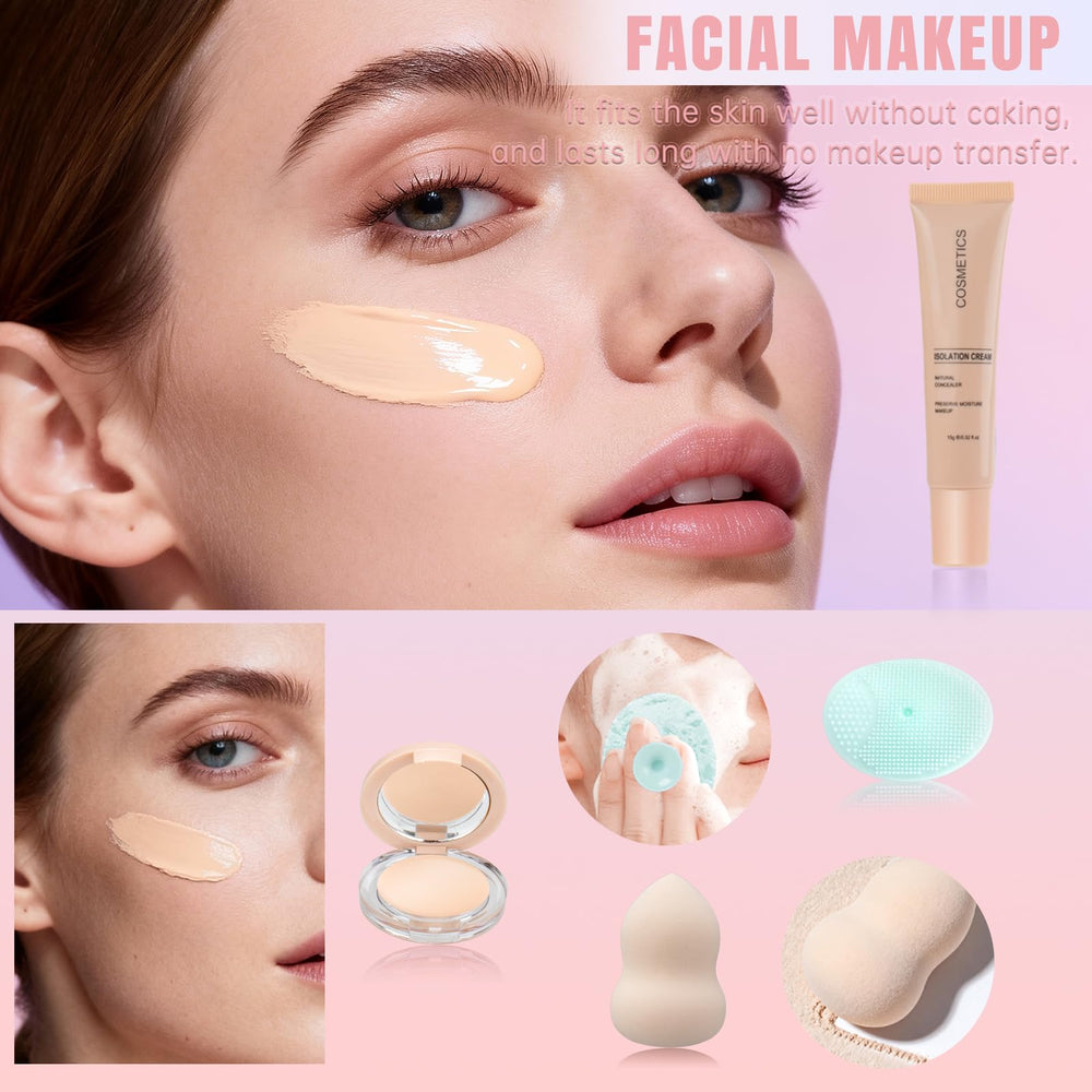 LAZORA foundation, concealer and setting spray for long-lasting base