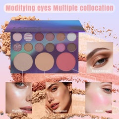 LAZORA lipstick palette and two glosses offering versatile lip looks