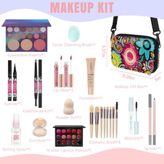 LAZORA open palette with eyeshadows and highlighters for easy mixing