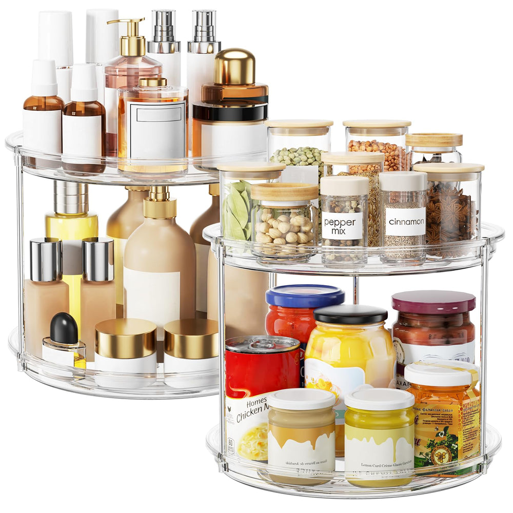 LazySpin front view showing compact 9-inch organizer and visibility benefit