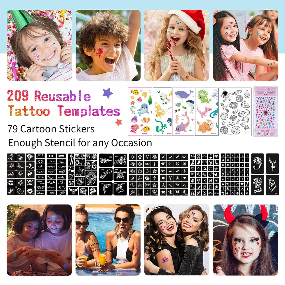 LCDGTJ reusable stencils array showing variety and easy application