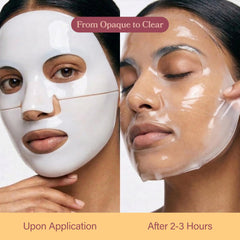 LE GUSHE hydrogel close-up texture showing soothing contact and hydration