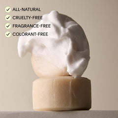 Leaf Shave close-up of soap texture highlighting creamy lather ability