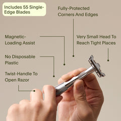 Leaf Shave Twig handle close-up highlighting backweighted balance for control