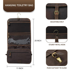 LEATHER VILLAGE antique brass hook hanging bag to keep counters clear and accessible