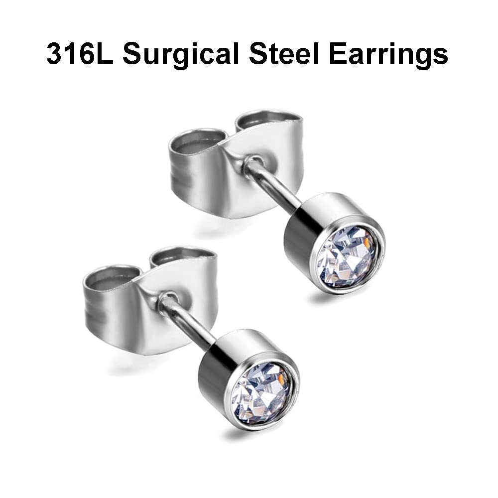 LECIEL gun studs and backings laid out demonstrating included disposable piercing studs
