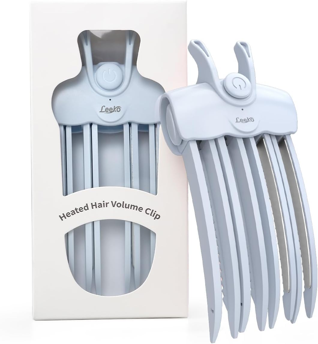 Leeko front view of heated volume clip showing compact design and easy grip