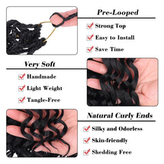 Leeven strands in hand to show 10-inch scale and lightweight feel