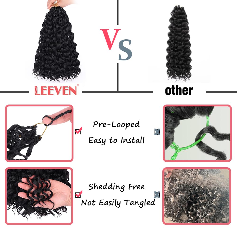 Leeven installed as short goddess braids showing natural bounce and volume