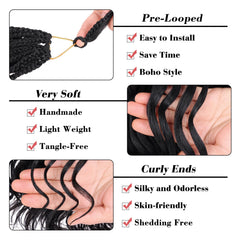 Leeven crochet hair being installed demonstrating time-saving ease